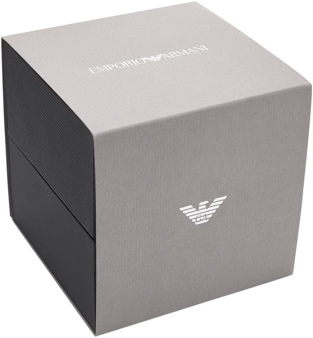 Emporio Armani Herrenuhr 3-Zeiger-Werk Edelstahl zweifarbig