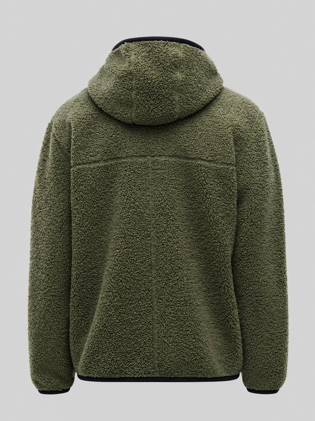 Tommy Jeans Regular Fit Teddy- / Webpelzjacke mit Kapuzenkragen in oliv